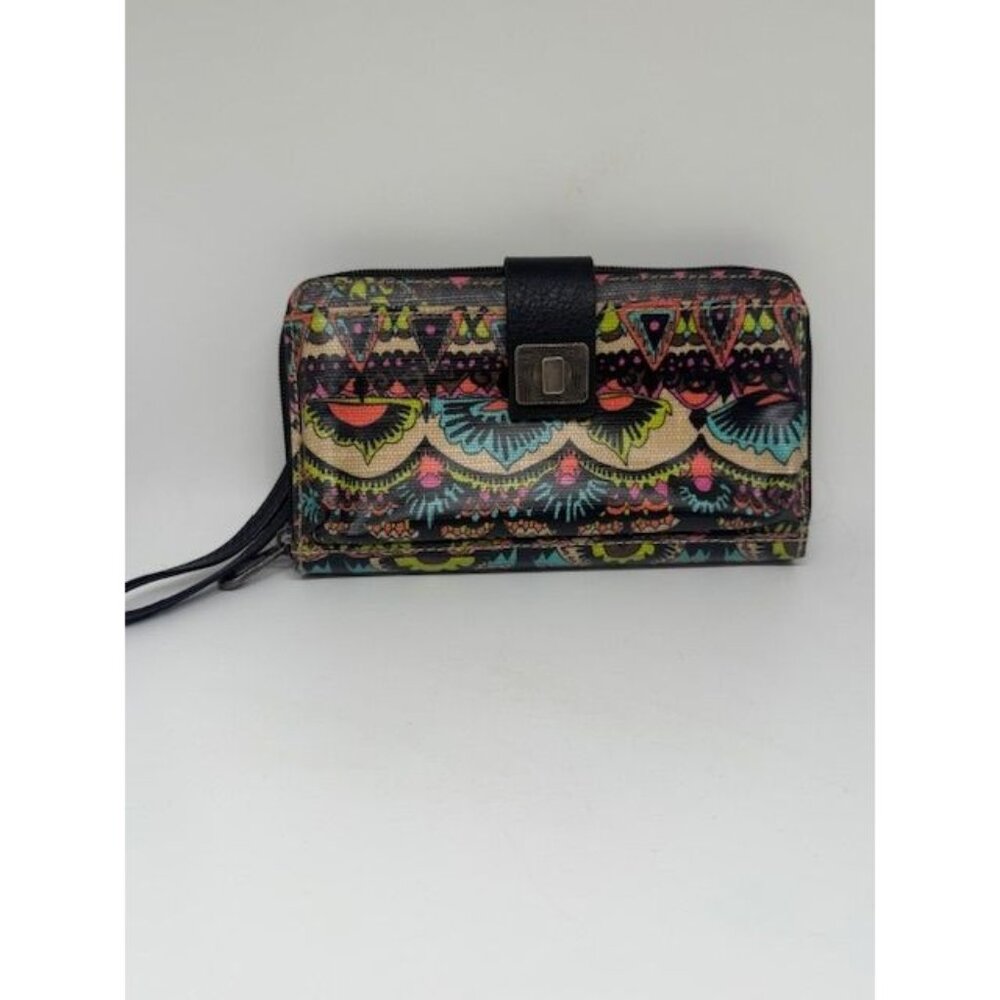 Sakroots Multicolor Patterned Wristlet Wallet